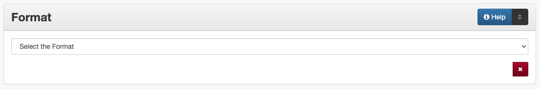 Screenshot of format element in metadata editing system.